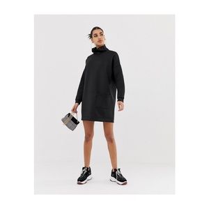 ASOS DESIGN Funnel Neck Scuba Sweat Dress